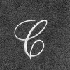 Avanti  Granite with Silver Script Monogram Bath Towel Letter   C - 2 of 3