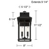 John Timberland Bernal 17 1/2" High Sand Black 2-Light Outdoor Wall Light - 4 of 4