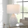 Uttermost Loop White Glaze Ceramic Table Lamp – 25"H Handcrafted with Rolled Edge Shade & Brushed Nickel Accents - 2 of 4