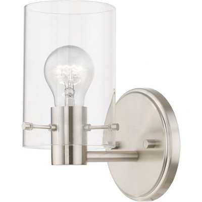 Munich Sleek Brushed Nickel Transitional 1-Light Sconce