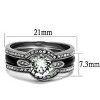 Slickblue Women's Stainless Steel Ring Silver Polished Finish with Clear Synthetic Crystal Sizes 5-11 - 2 of 4