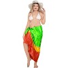 LA LEELA Women's Wraps Summer Long Pareos Vacation Bathing Suit Cover-Up Beach Beachwear Sarong CoverupsSwimwear for Women One Size Multi,Tie Dye - 2 of 4