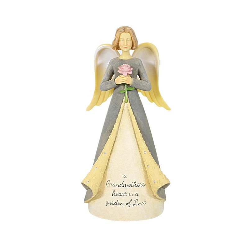 Foundations 7.5 Inch Grandmother Angel Garden Of Love Figurine Figurines, 1 of 4