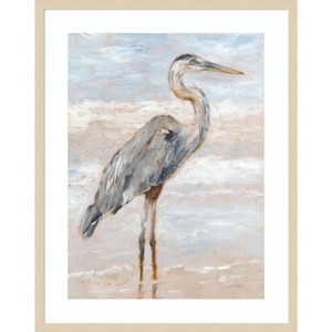 Amanti Art Beach Heron I by Ethan Harper Framed Canvas Wall Art Print - 1 of 4