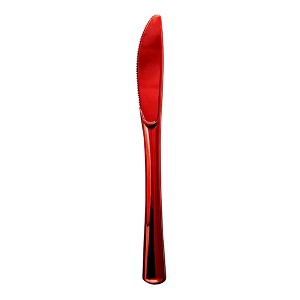 Smarty Had A Party Shiny Metallic Red Plastic Knives - 600 pcs - 1 of 4