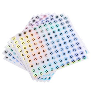 Unique Bargains Laser Capital Alphabet Round Self-Adhesive Reflective Letter Stickers 10 Pcs - 1 of 4