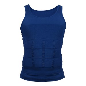 Unique Bargains Men Body Slimming Tummy Shaper Underwear Stretch Shapewear Waist Girdle Shirt Nylon - 1 of 4