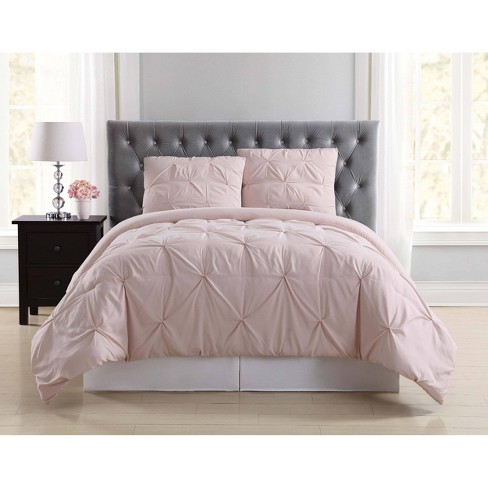 s Details about   Crinkle Ruched Duvet Cover and Pillowcase Soft Bedding Set Blush White Grey 