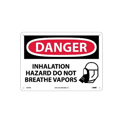 National Marker Danger Signs; Inhalation Hazard Do Not Breathe Vapors Graphic 10X14 .040 Aluminum