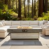 Outdoor Firepit Table, 48 x 24 Inch Rectangle Fire Pit Table, 50000 BTU Propane Fire Pits Table for Patio Set, two height options - 4 of 4
