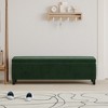 Green Velvet Storage Bench - Dimensions: 51.25 x 17.50 x 16.25 inches - 2 of 3