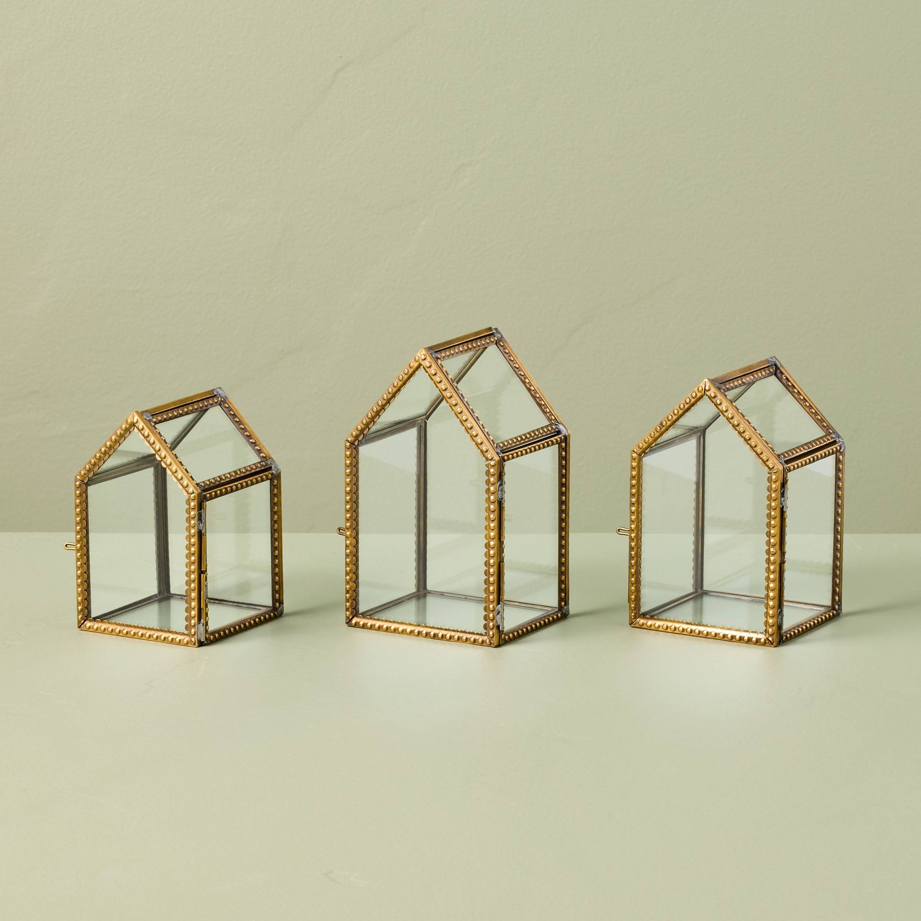 Set of 3 Decorative Glass House Set - Hearth & Hand™ with Magnolia