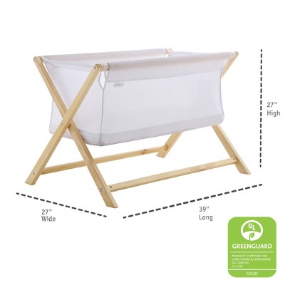 Beech and White Mesh Portable Sleeper for Babies
