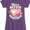 Girls' - Peppa Pig - Suzy Sheep Better Together Heart Fitted Short Sleeve Graphic T-Shirt - 2 of 4