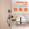 VEVOR Front Door Handle and Deadbolt Set, Front Door Lock Set with Interior Knob, Adjustable Hole Spacing Single Cylinder Handleset,Black - 4 of 4