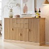 Buffet Sideboard Cabinet with Storage, Modern Buffet Table with Adjustable Shelves, Coffee Bar Cabinet with 2 Drawers & 4 Doors - 3 of 4