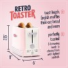 Nostalgia Retro 2-Slice Bagel Toaster, Pink - 2 of 4