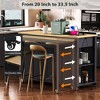 JUJABU 47 in. Kitchen Island with Extendable Dining Table, Internal Storage Rack - 4 of 4