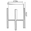 Vintiquewise Indoor and Outdoor White Iron Planting Box with Black Wooden Frame, Small Planter - 3 of 4