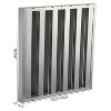 Commercial Hood Filters,Stainless Steel 6 Grooves Range Hood Filter for Kitchen Exhaust Hoods, Pack of 6 - 4 of 4