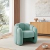 Art Leon Comfortable Upholstered Pumpkin Chair with Back Cushion - 2 of 4