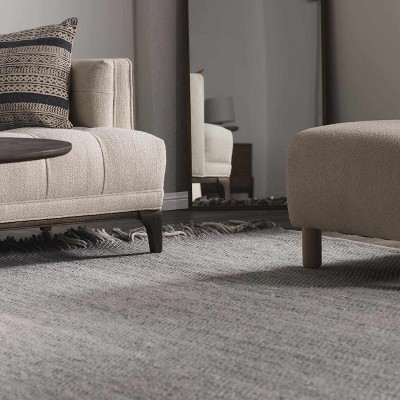 Hauteloom Rectangle Area Rug   Cream