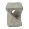 Lyngins Twisted Spiral Patio End Tables, MGO Accent Table, Wood-Look Outdoor End Table for Patio or Indoor Use, Outdoor Side Table - 4 of 4