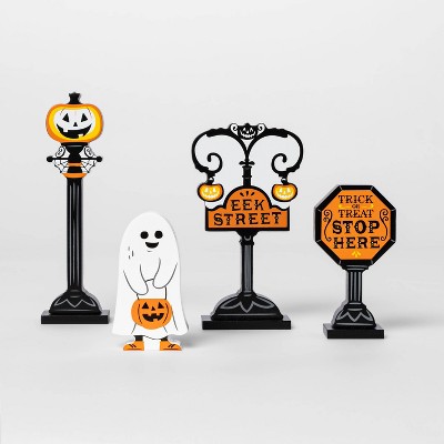 Mini Mantel Wood Accessories Halloween Decorative Set - Hyde & EEK! Boutique™