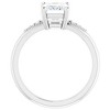 Pompeii3 1 3/4Ct Diamond & Emerald Cut Moissanite Vintage Engagement Ring White Gold - 2 of 4
