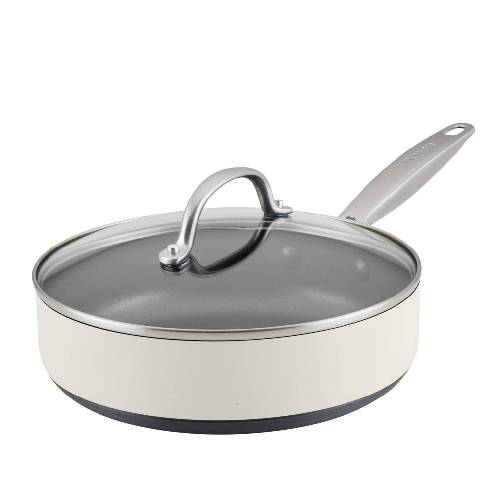 Anolon Achieve 3qt Hard Anodized Nonstick Saute Pan with Lid Cream