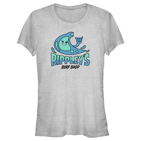 Junior s Women Fortnite Rippley s Surf Shop T Shirt Athletic Heather 2X Large