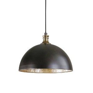 Uttermost Placuna 15" Wide Pacific Bronze Metal Dome Pendant Light - 1 of 1
