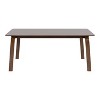 HOMES: Inside + Out 71" Forest Wisp Mid-Century Modern Rectangle Dining Table Seats 6 Walnut - image 3 of 4