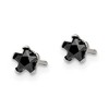 Chisel Stainless Steel Polished 4mm Black Star Cubic Zirconia Stud Earrings - 4 of 4