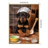 Amanti Art Rottweiler Puppy Chef by Andreas Magnusson Framed Canvas Wall Art - 3 of 4
