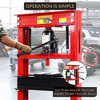 Hydraulic Press Heavy Duty - 20 Ton Adjustable H-Frame Garage/Benchtop Press with Removable Support Levers & Plates for Metalworking, Red - 4 of 4
