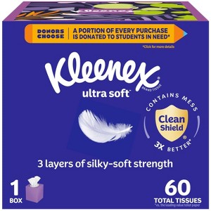 Kleenex Ultra Soft 3-Ply Facial Tissue - 1 of 4