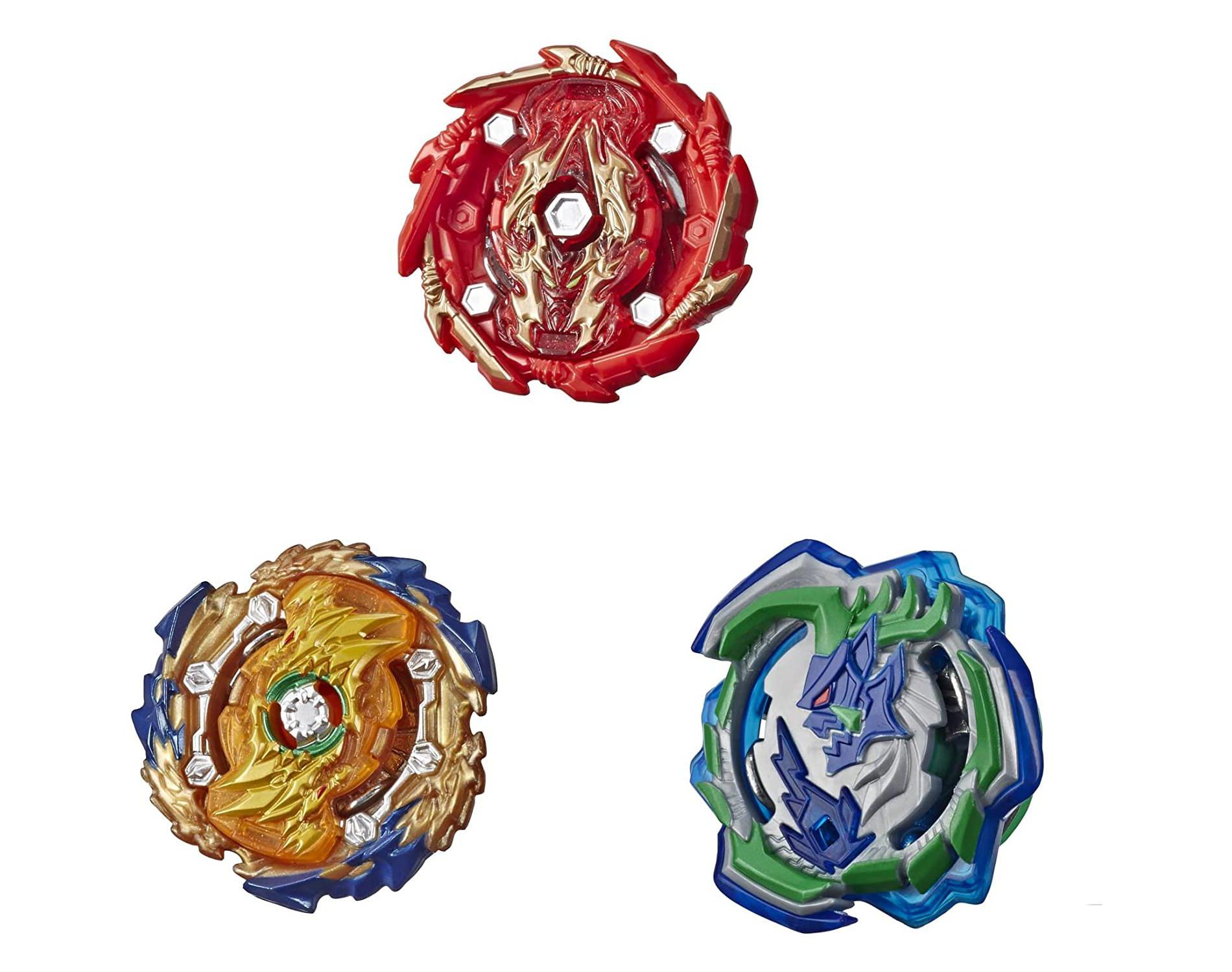Beyblade Burst Rise Hypersphere Battle Hunters 3-Pack – Includes Wizard Fafnir F5, Ogre O5, and Bushin Ashindra A5 Tops – Battling Spin Toy Set