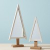 Christmas Modern Rustic Tree Set – White & Silver Wood and Glass Tabletop Trees by Melrose - 3 of 3