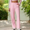 Anna-Kaci Active Women's Elastic Waist Wide Leg Sweatpants with Pockets for Lounge and Casual Wear - 3 of 4