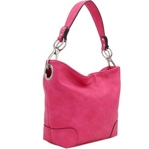 Hobo Shoulder Bag with Big Snap Hook Hardware - 1 of 4