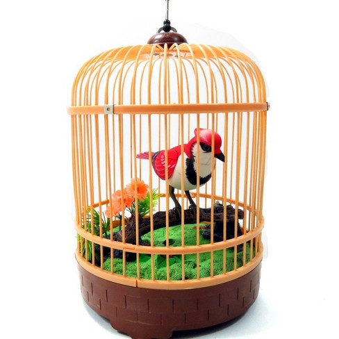 Singing bird toy in cage sale