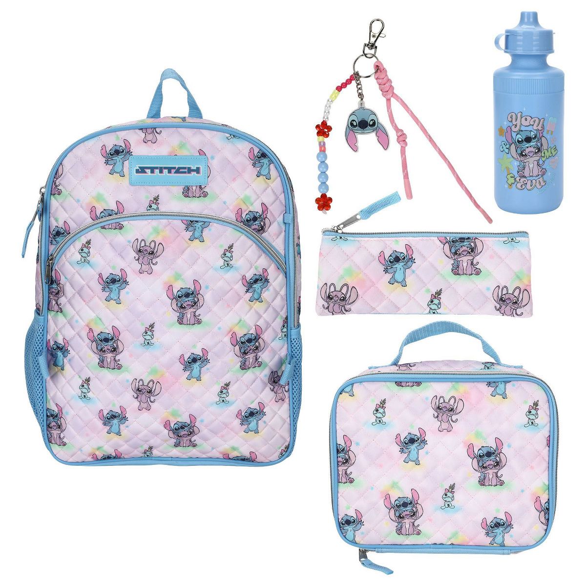 Disney Stitch 5pc Set Quilted Backpack - Stitch - thumbnail 7