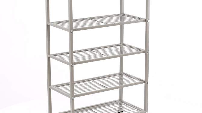 Honey-Can-Do 5-Tier Rolling Bathroom Steel Storage Cart Silver, 2 of 8, play video
