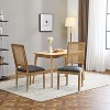 NicBex Vintage French Dining Chairs with Cane Backrest,Rustic Weathered Kitchen Upholstered Chairs,Living Room Chairs,Set of 2 - 2 of 4