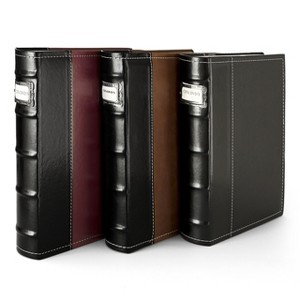 Bellagio-Italia CD/DVD Storage Binder - Burgundy, Black, & Brown - Leather - 144-Disc Capacity - 3 Pack - 1 of 4