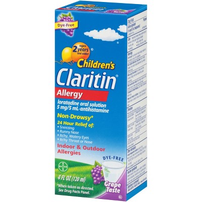 Children's Claritin Loratadine Allergy Relief 24 Hour Non-drowsy Grape ...