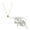 Adornia 14k Gold Plated White Mother of Pearl Butterfly Necklace - image 2 of 3