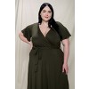 WEST K Womens Georgia Plus Size Flutter Sleeve High Low Hem Dress - 4 of 4