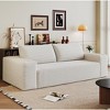 Modern  Velvet Corduroy Sofa, Deep Seat Soft Lounge Couch, Wide Armrest Textured Fabric Sofas for Living Room - 2 of 4